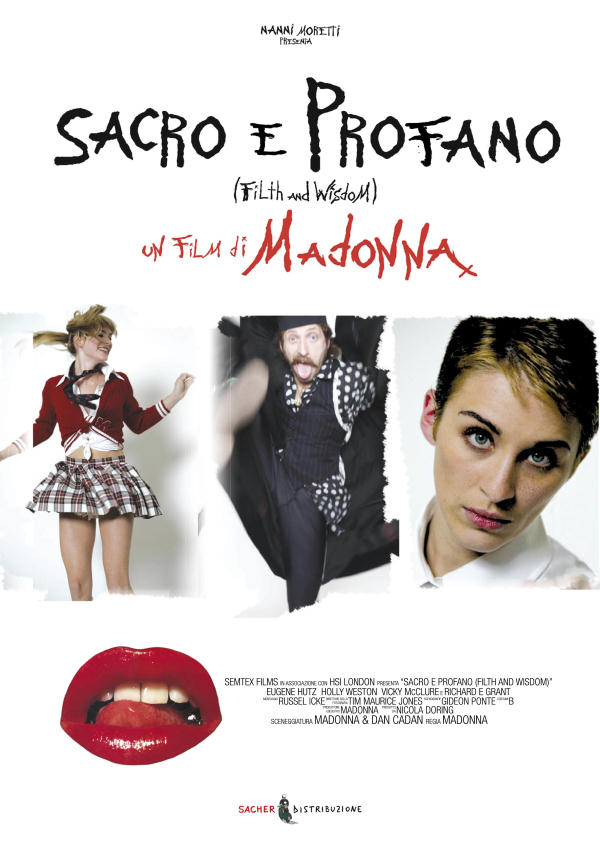 Locandina di Sacro e Profano, primo film di Madonna