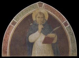 Foto 1 BASSA - Museo di San Marco, Chiostro di Sant'Antonino, lato ovest, Beato Angelico, lunetta con San Pietro Martire, dopo il restauro