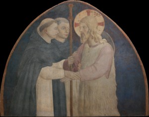 Foto 2 BASSA - Museo di San Marco, Chiostro di Sant'Antonino, lato sud, Beato Angelico, lunetta con  Cristo Pellegrino, dopo il restauro