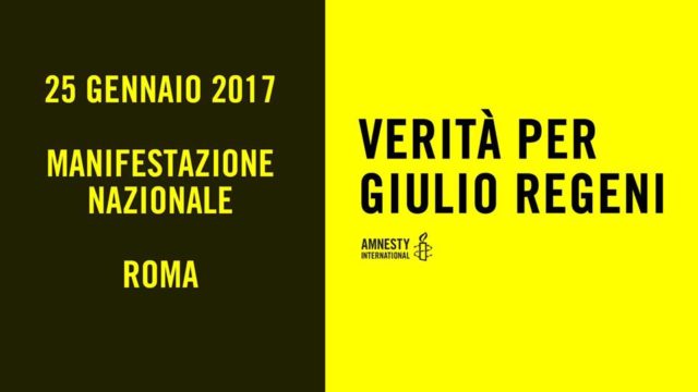 365giornisenzaGiulio il 25 gennaio manifestazione nazionale a Roma e fiaccolate in molte piazze italiane