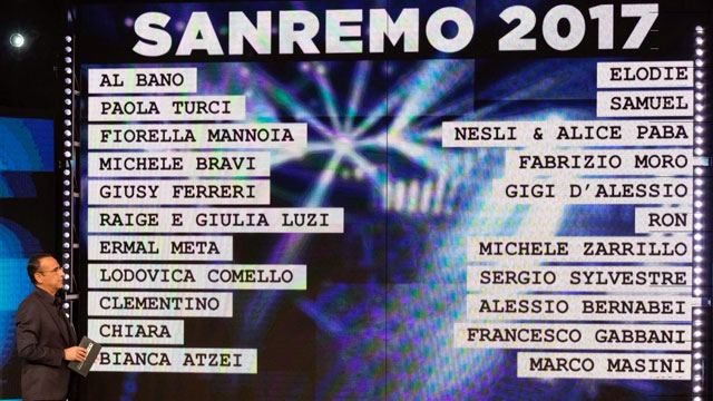 Programma serate del Festival di Sanremo 2017