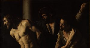 Caravaggio, Flagellazione, olio su tela del 1607, Musée des Beaux-Arts-min